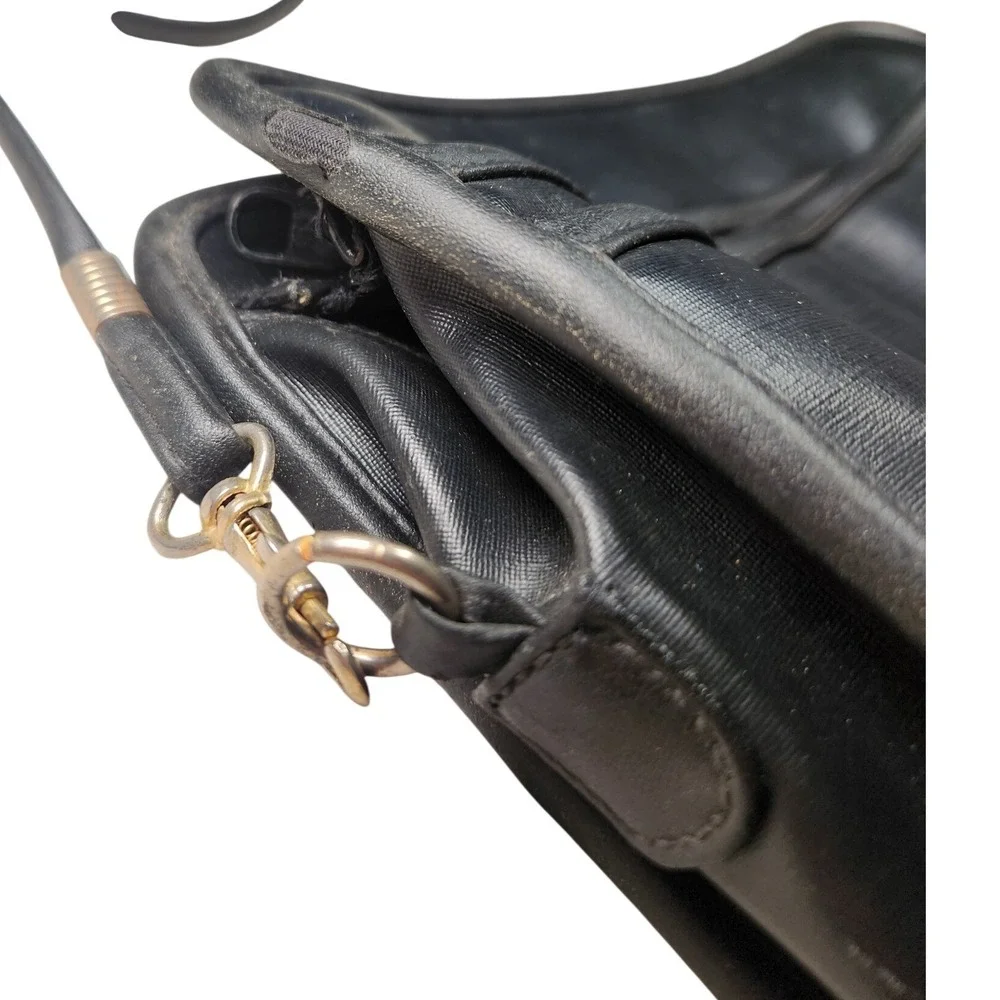 Liz Claiborne Black Faux Leather Slim Crossbody Bag